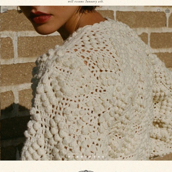 SOLD ❤️ NWOT Doen Heirloom Maddalena pullover sweater - XS-S - Picture 5 of 13